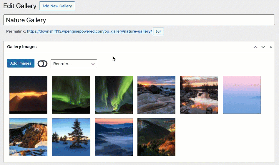 ProPhoto gallery reordering images.gif