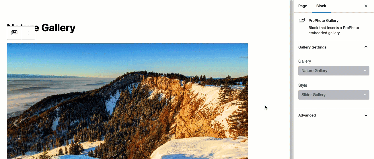 changing gallery style in a page.gif