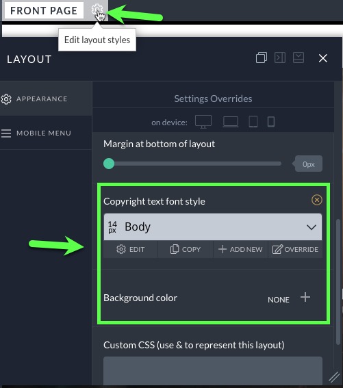 copyright font and background settings.jpg