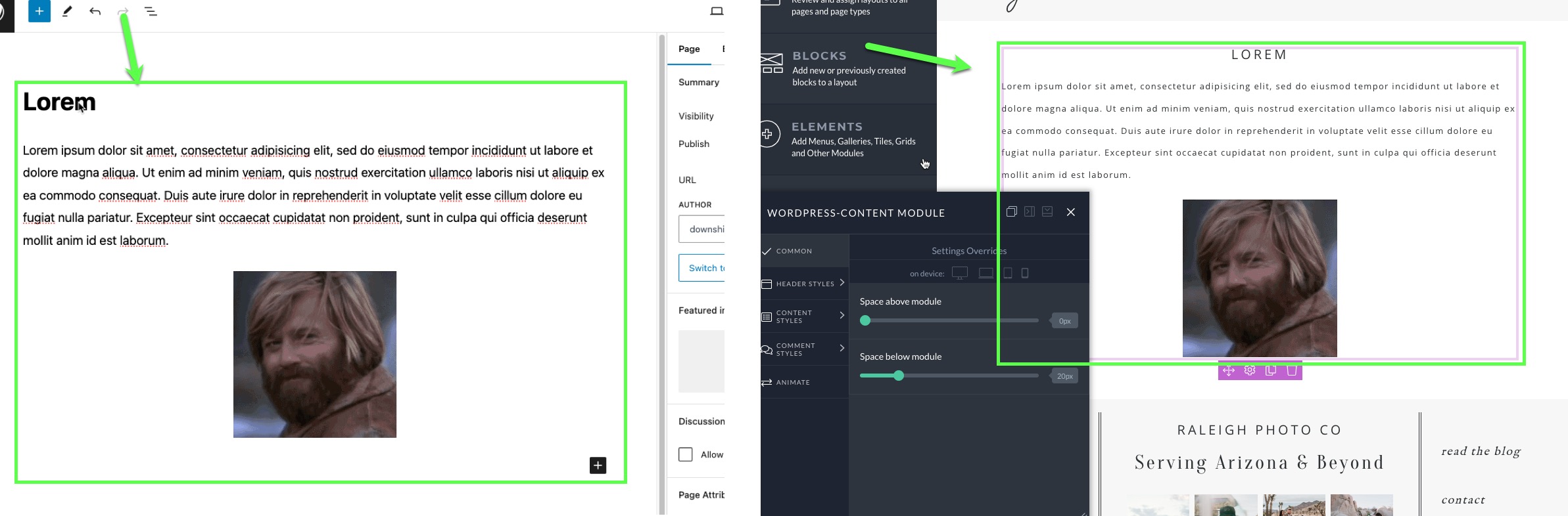 WordPress content and content module example.jpg