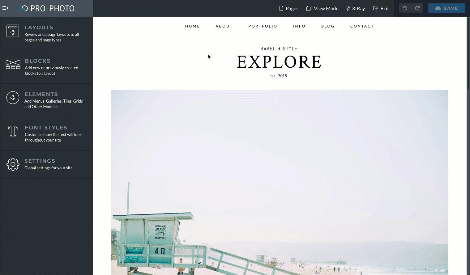 Explore design menu customization.gif